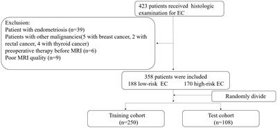 Combination Analysis of a Radiomics-Based Predictive Model With Clinical Indicators for the Preoperative Assessment of Histological Grade in Endometrial Carcinoma